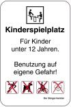 Sonderschild, Kinderspielplatz, Für Kinder unter 12 Jahren, 400 x 600 mm