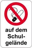 Sonderschild, Rauchverbot auf dem Schulgelände, 400 x 600 mm