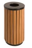 Abfallbehälter 'P-Bins 69' 40 Liter aus Stahl mit Kunststoffverkleidung (Holzoptik)