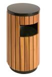Abfallbehälter 'P-Bins 71', 33 Liter, Stahl mit Kunststoffverkleidung (Holzoptik), feuerfest