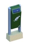 Hundetoilette 'BINsystem' mit Abfallbehälter aus Stahl, Volumen 60 Liter