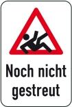 Winterschild/Verkehrszeichen, Noch nicht gestreut