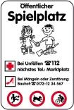 Spielplatzschild, Öffentlicher Spielplatz, 400 x 600 mm