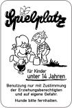 Sonderschild, Spielplatz für Kinder unter 14 Jahren, 400 x 600 mm