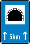 Verkehrszeichen 327-51 StVO, Tunnel mit Längenangabe in km