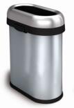 Abfallbehälter 'Open Top Oval' Simplehuman, 60 Liter aus Edelstahl