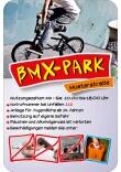 Hinweisschild 'BMX-PARK', mit individuellem Text und Piktogrammen, 400 x 600 mm