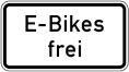 Modellbeispiel: VZ Nr. 1026-63 (E-Bikes frei)
