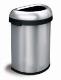 Abfallbehälter 'Open Top Semi' Simplehuman, 60 Liter aus Edelstahl