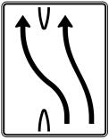 Verkehrszeichen 501-13 StVO, Überleitungstafel