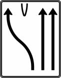 Verkehrszeichen 501-17 StVO, Überleitungstafel