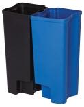 Dualer Innenbehälter für Abfallbehälter 'Slim Jim' Rubbermaid, schwarz-blau