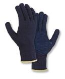 teXXor® Mittelstrick-Handschuhe 'BAUMWOLLE/POLYESTER', blau/blaue Noppen