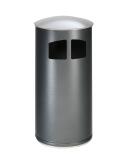 Abfallbehälter 'Cubo Filipa' 75 Liter aus Stahl, wahlweise mit Dach und Ascher