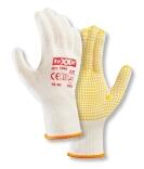 teXXor® Mittelstrick-Handschuhe 'BAUMWOLLE/NYLON', beige/gelbe Noppen