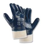 teXXor® Nitril-Handschuhe 'STULPE', Nitril-Vollbeschichtung (blau)