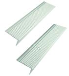 Treppenkantenprofil aus Aluminium, geriffelt, Winkelmaß 40 x 20 mm, Länge 1000 oder 2700 mm