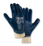 teXXor® Nitril-Handschuhe 'STRICKBUND', Nitril-Vollbeschichtung (blau)