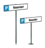 Parkplatzbeschilderung 'Bremen', Gesamtlänge 550 mm (Aufdübeln) oder 750 mm (Einschlagen)