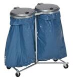 Müllsackständer 'Cubo Sarita' 2x 120 Liter aus Stahl, fahrbar
