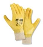 teXXor® Nitril-Handschuhe 'STRICKBUND', Nitril-Vollbeschichtung (gelb)