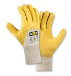 teXXor® Nitril-Handschuhe 'STRICKBUND', 3/4 Nitril-Beschichtung (gelb)
