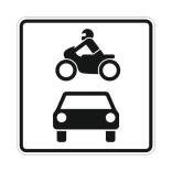 Verkehrszeichen 1010-72 StVO, Krafträder, auch m. Beiwagen, Kleinkrafträder und Mopeds...