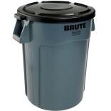 Abfallcontainer 'BRUTE' Rubbermaid 166,5 Liter aus PE, wahlweise mit Deckel, mit Lüftungskanälen
