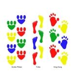 Spielplatzmarkierung Hüpfspiel DecoMark® 'Fußabdrücke', aus Thermoplastik Paare