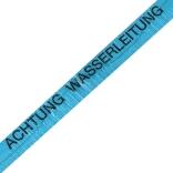 Ortungsband, Breite 40 mm, Länge 250 m, wahlweise Wasserleitung (blau) oder Gasleitung (gelb)