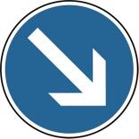 Verkehrszeichen für Verkehrsinsel, Ø 600 mm
