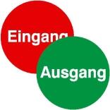 Türschilder für Glastüren Ausgang / Eingang, doppelseitig