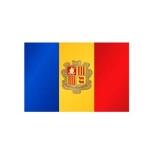 Länderflagge Andorra, Stoffqualität FlagTop 110 g/m² oder 160 g/m²