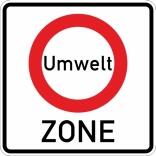 Verkehrszeichen 270.1 StVO, Beginn einer Verkehrsverbotszone zur Verminderung...