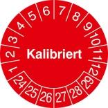 Prüfplaketten mit Jahresfarbe (6 Jahre), 2022/2027-2029/2034, Kalibriert, Rolle