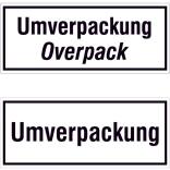 Paketaufkleber Umverpackung, 500 Stück auf Rolle, Deutsch oder Deutsch/Englisch