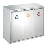 Recyclingstation 'P-Bins 120' 24 oder 45 Liter, Edelstahl