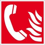 Brandschutzschild, Brandmeldetelefon, langnachleuchtend