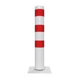 Stahlrohrpoller/Rammschutzpoller 'Bollard' Ø 152 mm, neigbar, feststehend, wahlweise rot/weiß