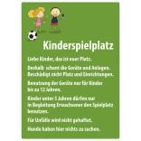 Spielplatzschild, Kinderspielplatz, Liebe Kinder, das ist euer Platz...