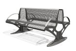 Sitzbank 'Transform', zweiseitig, Sitz- und Rückenfläche aus Drahtgitter, PAG- oder Robinien-Holz