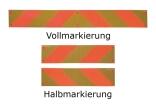 Heckmarkierungen Hart-Aluminium o. Folie, ECE 70, für Zugmaschinen, Voll-/Halb-/Viertelmarkierung