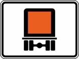 Verkehrszeichen 1052-30 StVO, Streckenverbot für den Transport gefährlichen Gütern