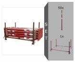 Euro Schalungsstütze Kl. B Komplett-Set, 50 Stück mit Palette, DIN EN 1065, Auszug 1870-3000 mm