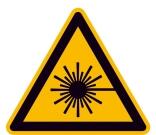 Laserkennzeichnung/Warnschild, Warnung vor Laserstrahl