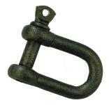 Schäkel aus Stahl (verzinkt und geschmiedet), Gliederstärke 8 mm, anthrazitgrau