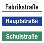 Straßennamenschild aus Aluminium-Hohlkastenprofil, Höhe 150 mm