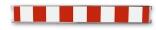 Absperrschranke 'Cordon light' gemäß TL, Höhe 250 mm, rot/weiß, versch. Längen