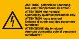 Elektrokennzeichnung/Warnkombischild, ACHTUNG gefährliche Spannung! ..., 4-sprachig