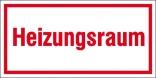 Hinweisschild zur Betriebskennzeichnung, 'Heizungsraum'